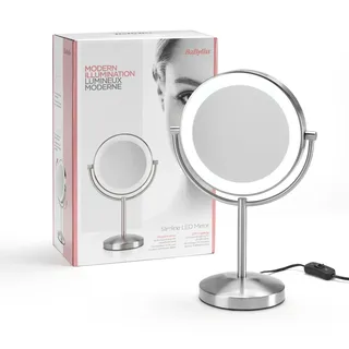 Schminkspiegel BABYLISS "Slimline LED Mirror" Spiegel silberfarben (.) Kosmetikspiegel