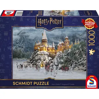 Schmidt Spiele Puzzle Thomas Kinkade, Harry PotterTM HogwartsTM Castle, 1000 Puzzleteile, Made in Germany bunt