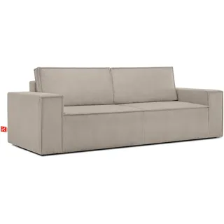 konsimo® Schlafcouch 3-Sitzer Beige