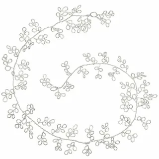 Loberon Girlande Maldon, Silber | Weihnachten, Zart & filigran, Dezente Eleganz, Stahl & Kupfer