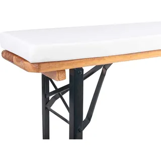 TexDeko Polsterauflage Doppelpack Schaumstoff für Bierbankhussen & Bierbankauflagen, (2 St), für besseren Sitzkomfort, Maße: nach Wahl weiß 110 cm x 4 cm x 25 cm