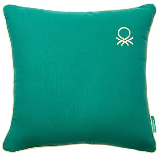 Benetton - Kissen 45 x 45 cm, 100 % Baumwolle, blauer Regenbogen