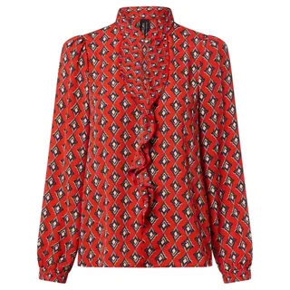 Marc Cain Rüschenbluse rot XXL (44)