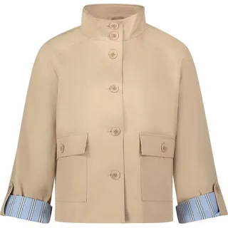 Cartoon Casual-Jacke mit aufgesetzten Taschen Beige - 40