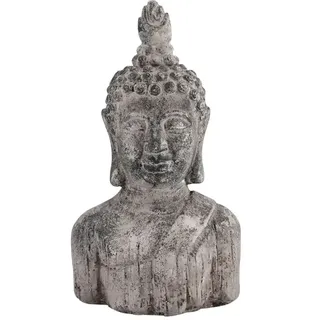 Möbel Kraft Deko Figur Buddha ¦ grau ¦ Zement ¦ Maße (cm): B: 20,5 H: 38 T: 12.5
