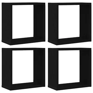 vidaXL Würfel-Wandregale 4 Stk. 30 x 15 x 30 cm Schwarz