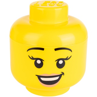 Aufbewahrungsbox in Legokopf-Form small (Happy Girl)