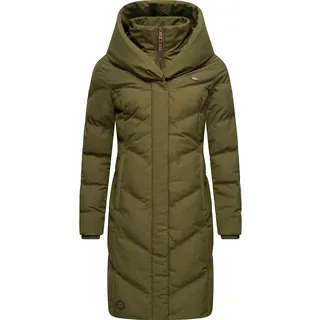 Ragwear Damen Warmer Wintermantel mit Kapuze Natalka Melange Intl Light Olive Gr. 4XL - 4XL