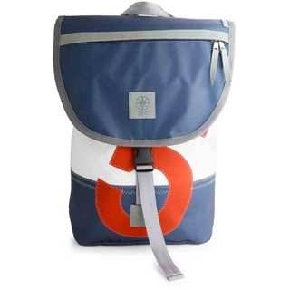 360° Taschen Landgang Mini Rucksack weiss / blau, Zahl rot