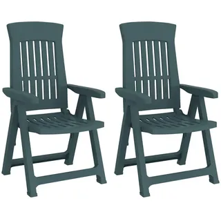 vidaXL Gartenstuhl 58 x 61 x 109,5 cm grün 2 St.