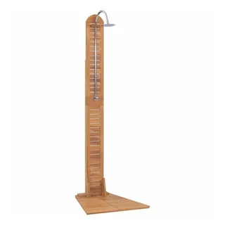 vidaXL Gartendusche Teak braun 70 x 75 x 204 cm