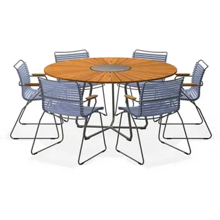 HOUE CLICK Gartenmöbel Set – 6 Personen mit CIRCLE Tisch rund 150cm
