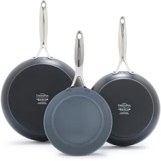 GreenPan Valencia Pro Bratpfannen-Set 3-teilig, 20/24/28 cm, Keramik, Induktion