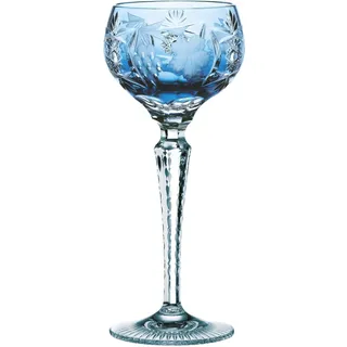 Nachtmann Weinglas mit Schliffdekoration, 230 ml, hellblau, Traube, 35948, Römerglas aus Bleikristall, spülmaschinenfest, Made in Germany, Blau