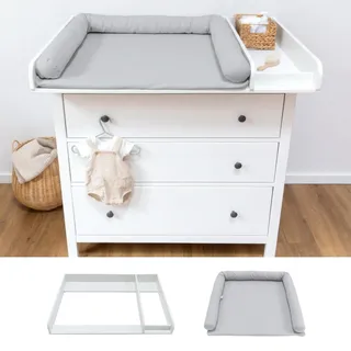 LIMMALAND Wickelaufsatz-Set für IKEA HEMNES 108cm - Soft Grey