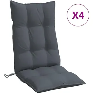 vidaXL Hochlehner Auflage 4 St. anthrazit 1-tlg.