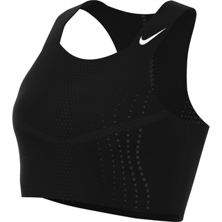 Nike Damen Top W Nk Dfadv Aroswft Crop, Black/White, DM8728-010, L