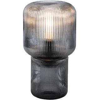 Tischleuchte PAUL NEUHAUS "MASHI" Lampen Gr. Ø 15 cm, grau (rauchgrau) Tischlampen ExklusiveE27, Schalter, Schnurschalter