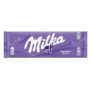 MILKA Tafelschokolade Alpenmilch, Großtafel, 250g
