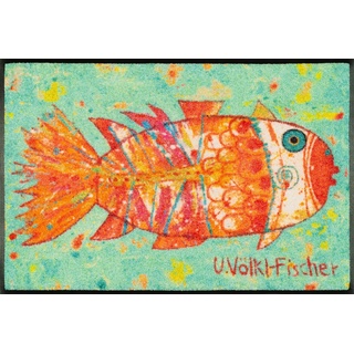 Fußmatte Funky Fish, wash+dry by Kleen-Tex, rechteckig, Höhe: 7 mm, Schmutzfangmatte, rutschhemmend, In- und Outdoor geeignet, waschbar bunt 50 cm x 75 cm x 7 mm