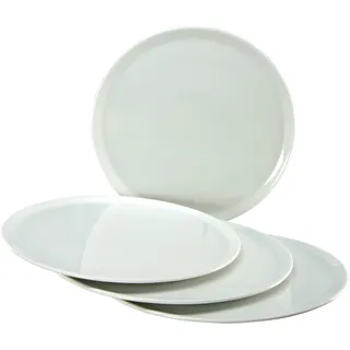 CreaTable Pizzateller Europa 33 cm weiß 4er Set