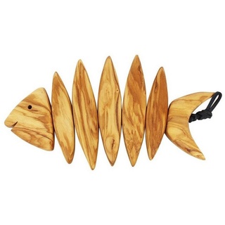 mitienda Glasuntersetzer Topfuntersetzer aus Holz in Fischform kurz