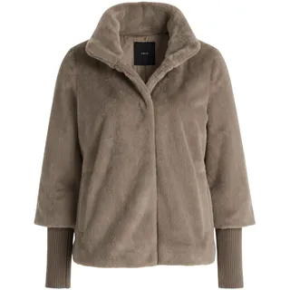 zero Damen Plüschjacke 34, Desert Taupe - 34