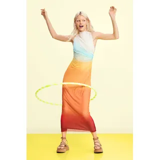 Desigual, Verlaufendes Tüllkleid, Damen, Polyester, Orange, M, ORANGE, M