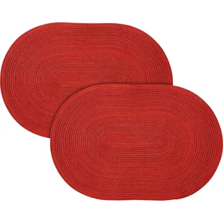 PICHLER Platzset Tischset "Samba" 2er-Pack, Uni rot