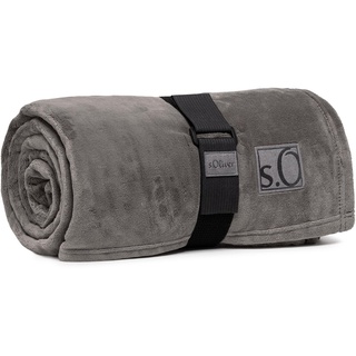 S.Oliver Kuscheldecke Kuschelsoft 150 x 200 cm Polyacryl Grau Taupe