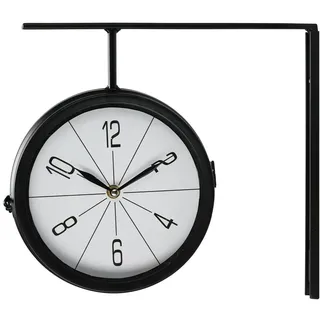 Koopman, Wanduhr, Wanduhr im Bahnhofsuhr-Design, doppelseitig, Ø 20cm (20 cm)