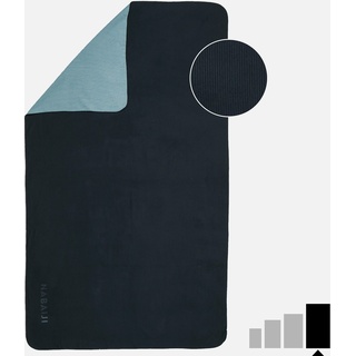 Mikrofaser-Handtuch gestreift Größe XL 110 × 175 cm - schwarz/grau, grün|schwarz, EINHEITSGRÖSSE