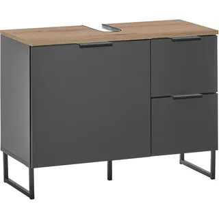 BASIC by Balculina Waschbeckenunterschrank Denver 80 x 60 cm Schwarz Matt