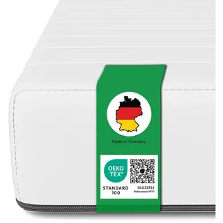 Kaltschaummatratze Mittelfest - H3, ergonomische Rollmatratze, Schlaftroll, 11 cm hoch, 90x200 cm, 140x200 cm, 180x200 cm und weitere Größen 120 cm x 200 cm x 11 cm