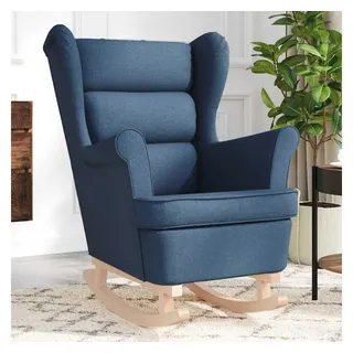 vidaXL Schaukelsessel 74 x 90 x 102 cm Blau mit Rollen