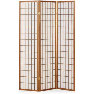 Homestyle4u Paravent Braun Holz, 132x175x175 cm
