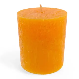 WB wohn trends Outdoor-Kerze, orange, Rustik-Kerze h15cm x d13cm, Garten-Fackel Garten-Kerze Balkon Terrasse