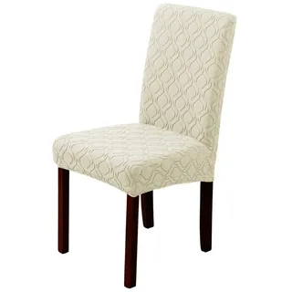 Minicloss Stuhlhusse Stretch Stuhlhussen Schwingstühle, Abnehmbarer Waschbarer Stuhlbezug beige