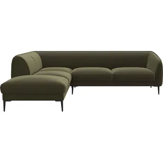 FLEXLUX Ecksofa Belle Designsofa, L-Form, B/T 268/209 cm, Skandinavisches Design, In hochwertiger Verarbeitung grün
