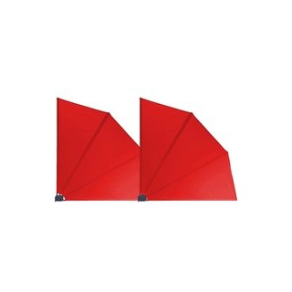 Grasekamp Doppelpack Balkonfächer rot Polyester-Mischgewebe - rot