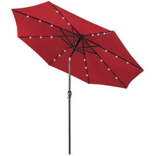 Costway Sonnenschirm Ø 300 cm Rot