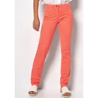 Straight-Jeans TONI "Perfect Shape Straight" Gr. 40, N-Gr, rot (lobster) Damen Jeans Gerade mit Gesäßtaschen aufwendiger Verzierung Bestseller