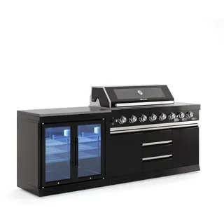 BB-S2 Outdoorküche | 8-Brenner Gasgrill | Cool-Duo - Schwarz
