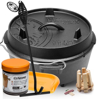 Petromax Dutch Oven Set ft4.5 Feuertopf+Deckelheber+Paste+Schabe+Kit Aktion 2024