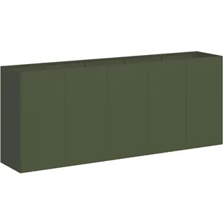 vidaXL Pflanzkübel 200 x 40 x 80 cm Olivgrün