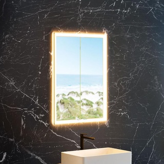neoro n60 Einbau-Spiegelschrank B: 60 cm mit 2 Türen, mit umlaufender Beleuchtung, für die Schweiz, BN0499MI+BN0476MI,