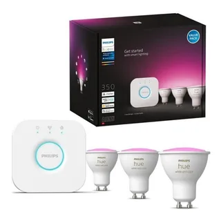 Philips Hue White & Col. Amb. GU10 Dreierpack inkl. Bridge Starter Set 2000 - 6500