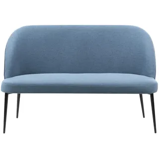 Beliani 2-Sitzer-Küchensofa, Blau, Schwarz, Textil, 130x85x49 cm, Wohnzimmer, Sofas & Couches, Sofas, 2-Sitzer Sofas