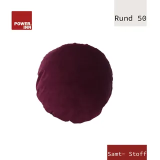 POWER INN® Kissenbezug Samtstoff | 50 cm - Rund | Lila