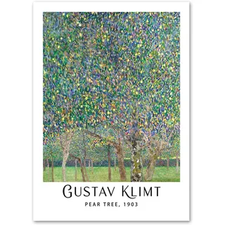 ZENCIX Berühmte Gustav Klimt-Poster, abstrakt, „Birnenbaum“, Wandkunst, Gustav Klimt, Leinwandgemälde, Gustav Klimt-Drucke für Heimdekoration, Bilder, 50 x 70 cm, ohne Rahmen
